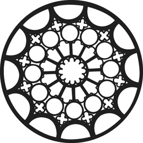 G376 Rose Window - Rosco GAM Standard Steel Gobo