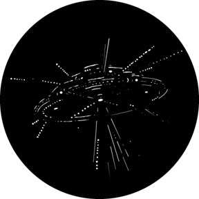 G526 Space Ship B - Rosco GAM Standard Steel Gobo