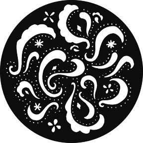 G542 Paisley Breakup - Rosco GAM Standard Steel Gobo