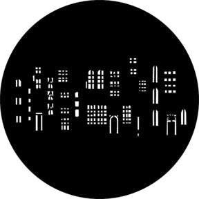 G565 Old City Windows - Rosco GAM Standard Steel Gobo