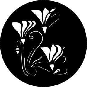G604 Nouveau Flowers - Rosco GAM Standard Steel Gobo