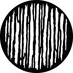 G673 Linear Breakup - Rosco GAM Standard Steel Gobo