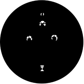 73612 Stained Glass Comp-yellow Rosco Stainless Steel Gobo