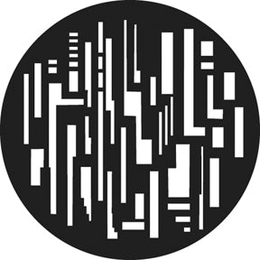 G739 Linear City A - Rosco GAM Standard Steel Gobo