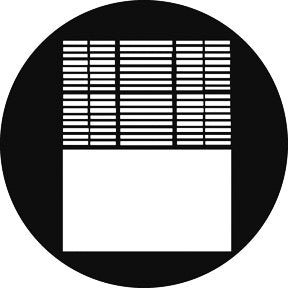 G757 Office Window 2 - Rosco GAM Standard Steel Gobo