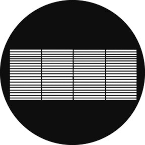 G761 Office Window 6 - Rosco GAM Standard Steel Gobo