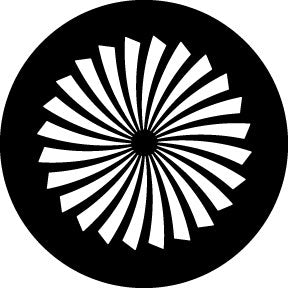 78586 Twisting Fan - Rosco Standard Steel Gobo