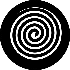 78680 Spiral Path Inverse - Rosco Standard Steel Gobo
