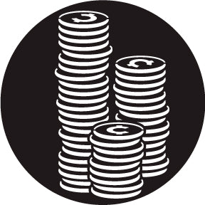 78780 Stacked Coins - Rosco Standard Steel Gobo