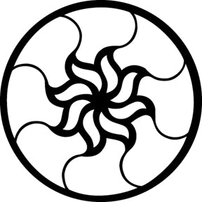 G837 Pinwheel 6 - Rosco GAM Standard Steel Gobo