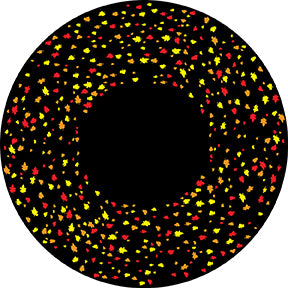 84434 Autumn Falling Leaves - Rosco Colour Glass Gobo