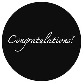 G921 Congratulations! - Rosco GAM Standard Steel Gobo