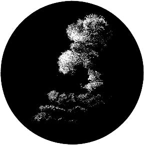 GT23 Halftone Cloud 4 - Rosco Black & White Glass Gobo