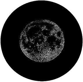 GT24 Halftone Full Moon - Rosco Black & White Glass Gobo