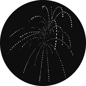 G287 Fireworks B - Rosco Standard Steel Gobo