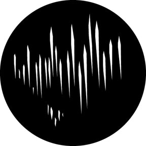 G345 Vertical Breakup - Rosco GAM Standard Steel Gobo