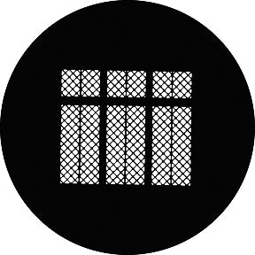 G535 Elizabethan Windows - Rosco GAM Standard Steel Gobo