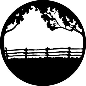 G567 Split Rail Fence - Rosco GAM Standard Steel Gobo