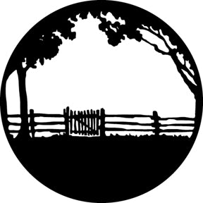 G568 Rail Fence with Gate - Rosco GAM Standard Steel Gobo