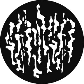 G611 Crackling Breakup - Rosco GAM Standard Steel Gobo