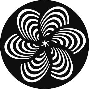 G664 Pinwheel 1 - Rosco GAM Standard Steel Gobo