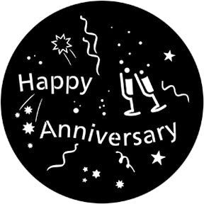 71061 Happy Anniversary - Rosco Standard Steel Gobo