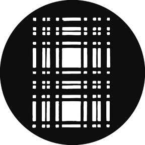 G732 Plaid A - Rosco GAM Standard Steel Gobo