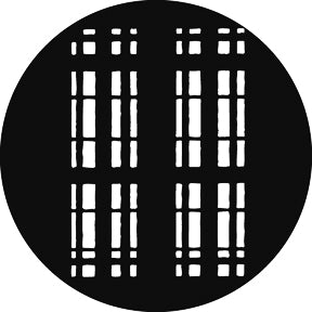 G733 Plaid B - Rosco GAM Standard Steel Gobo