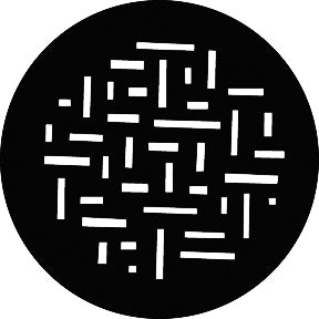 G735 Random Rectangles - Rosco GAM Standard Steel Gobo