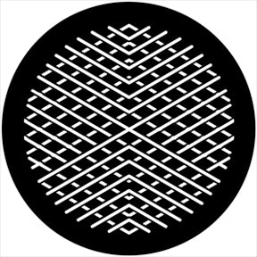 74002 Motion Gobo - Symmetric2  Rosco Stainless Steel Gobo