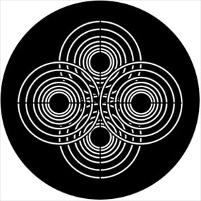 74006 Motion Gobo - Symmetric 6  Rosco Stainless Steel Gobo