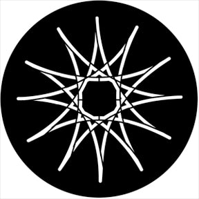 74017 Motion Gobo - Symmetric17  Rosco Stainless Steel Gobo