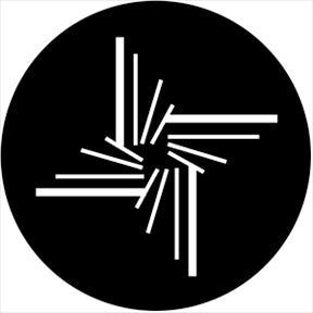 74019 Motion Gobo - Symmetric19  Rosco Stainless Steel Gobo