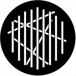 74021 Motion Gobo - Symmetric21  Rosco Stainless Steel Gobo