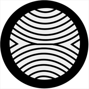 74065 Motion Gobo - Organic15  Rosco Stainless Steel Gobo