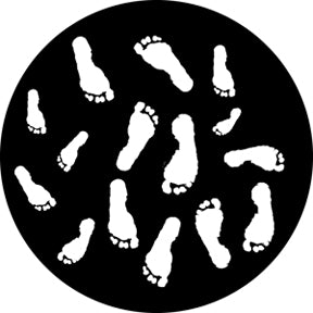 76515 Footprints  Rosco Stainless Steel Gobo