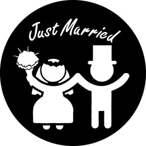 76546 Just Married 3  Rosco Stainless Steel Gobo