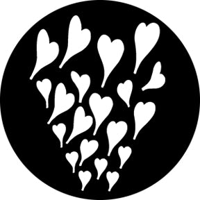 76557 Rising Hearts  Rosco Stainless Steel Gobo