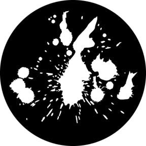 76608 Paint Splats  Rosco Stainless Steel Gobo