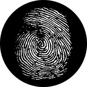 76614 Finger Print  Rosco Stainless Steel Gobo