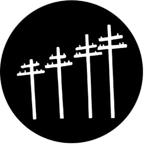 77068 Telephone Lines - Rosco Standard Steel Gobo