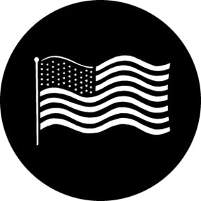 77122 Waving US Flag - Rosco Standard Steel Gobo