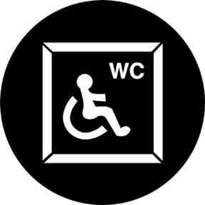 77673 Disabled WC  Rosco Stainless Steel Gobo