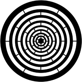 77762 Concentric Rings - Rosco Standard Steel Gobo