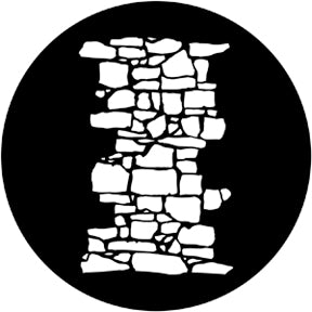 77950 Dry Stone Wall 1  Rosco Stainless Steel Gobo