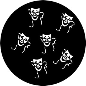 78110 Drama Masks - Rosco Standard Steel Gobo