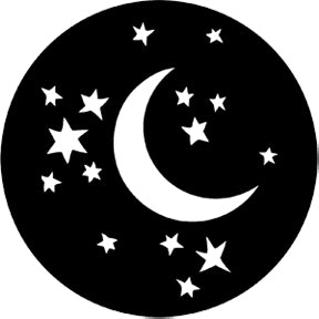 78121 Moon and Stars - Rosco Standard Steel Gobo