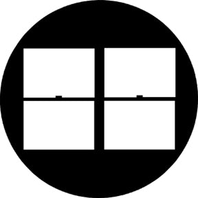 78256 Double Hung 2 x 2 - Rosco Standard Steel Gobo