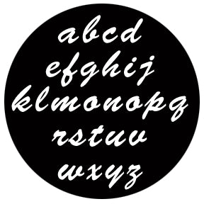 78263 Brush Script Letter - Rosco Standard Steel Gobo