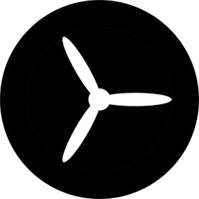78409 Propeller 3 Inverted - Rosco Standard Steel Gobo
